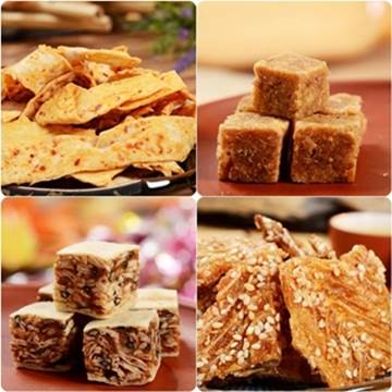 【華得水產】超值零嘴4包組-C(高鈣比目魚+黑鮪魚丁角+鮪魚糖+麻辣魚板)x2件組