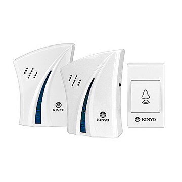 【KINYO】1對2交流式遠距離無線門鈴  (DBA-376)