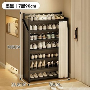 折疊鞋架 家用門口多層新款鞋櫃 入戶免安裝鞋櫃 收納櫃 壹體靠墻(摺叠鞋架)