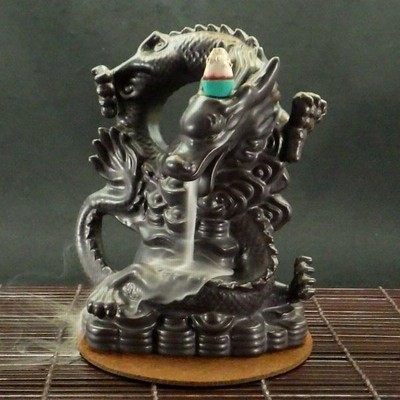 龍のお香スタンド 竜のお香スタンド 倒流香 陶器 ドラゴン