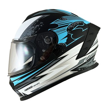 【頂天CP值】Nikko N808 #1 赤霞 消光黑藍 全罩安全帽