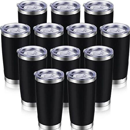 特別価格15 Pack 20oz Tumblers Stainless Steel Mugs with Lid Double Wall Vacuum Insulated Coffee Cups Powder Coated Travel Mug Ideal for Home, 並行輸入