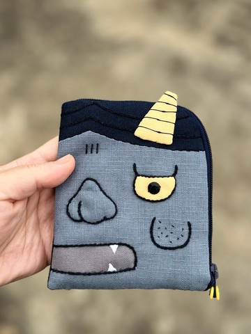 妖怪L型拉鍊小錢包