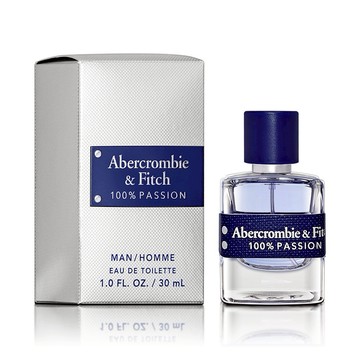 【Abercrombie & Fitch】A&F 百分百熱情男性淡香水 (30ML)