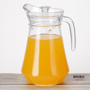 涼水壺玻璃冷水壺家用耐溫熱白開水壺果汁扎壺大容量鴨嘴壺茶壺【聚物優品】