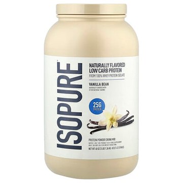 Isopure, 低碳水化合物蛋白質粉，香草都味，3 磅（1.36 千克）