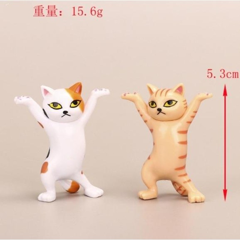 北欧のかわいい動物のかわいい木製の子猫の置物アイデアインテリア