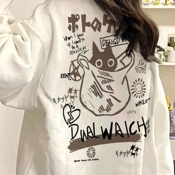 韓版寬鬆長袖大學T 衛衣 美式復古 上衣 刷毛 大學t長袖 女生衣服 秋冬上衣 長袖上衣 寬鬆衛衣 長袖大學T