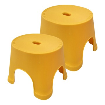 北歐風板凳 Set 2 塑膠材質 小號  黃色  1組