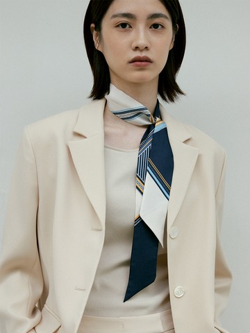 Silk Twilly Scarf_Navy
