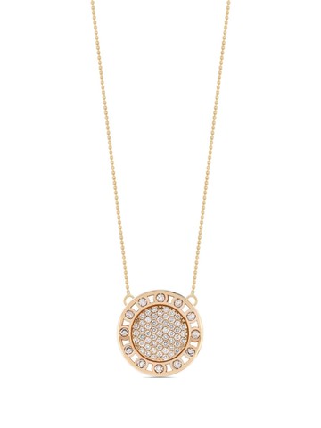 Officina Bernardi - 18kt yellow gold large SenzaTempo diamond necklace - women - Diamond/18kt Yellow Gold/18kt White Gold - 41