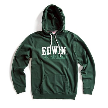 EDWIN｜男裝｜疊印印花長袖連帽T恤