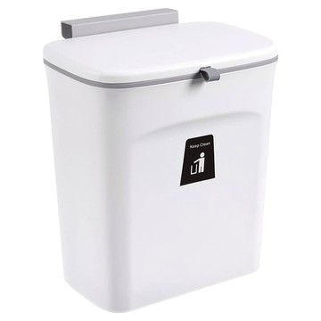 掛式垃圾桶 白色 9L  26 x 16 x 29.5cm  1個