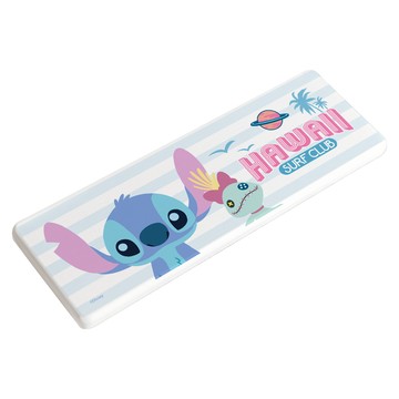 台灣製造 正版授權 迪士尼 外星人系列 珪藻土洗漱墊_條紋史迪奇_廠商直送