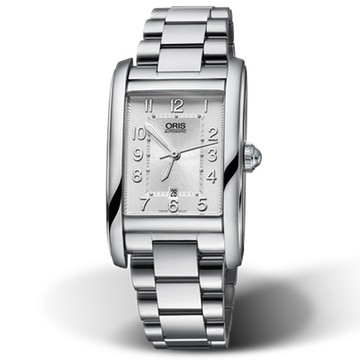 ORIS豪利時 Rectangular 日期窗 方形機械腕錶 25*39mm/0156176924061-0781820