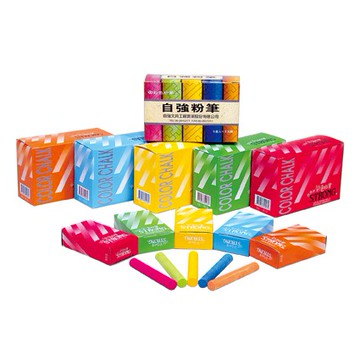 自強  彩色粉筆 5色入*黃