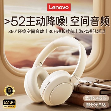 （爆款熱賣）（國際精品）【免運】聯想頭戴式耳機無線新款2025官方正品電競遊戲專用降噪耳麥