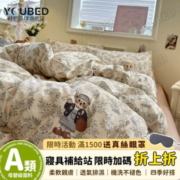 ✨限時特賣&優選臻品🌟 A類母嬰級刺繡雲朵棉四件套純棉全棉床單被套被罩ins床笠款三件套