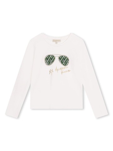 Michael Kors Kids - logo-print cotton T-shirt - kids - Cotton/Elastane - 8 yrs - White