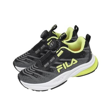 Fila 慢跑鞋 J808A 中大童鞋 女鞋 小朋友 黑 旋鈕 運動鞋 3J808A004
