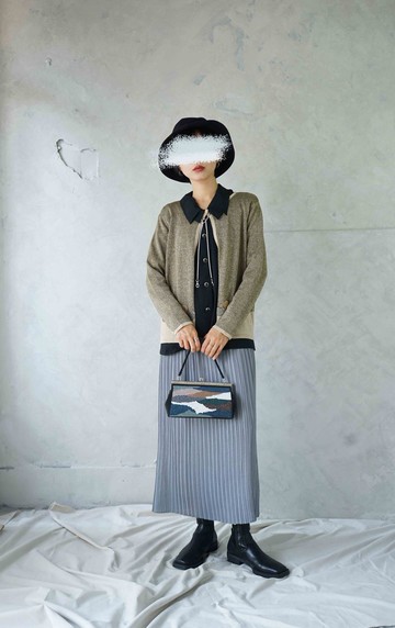 尋寶古著-金蔥浦公英刺繡小花薄針織外套