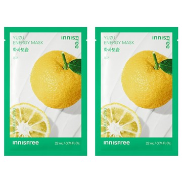 INNISFREE 台灣公司貨 我的真萃能量面膜 柚子款 22ml  2個  1個裝