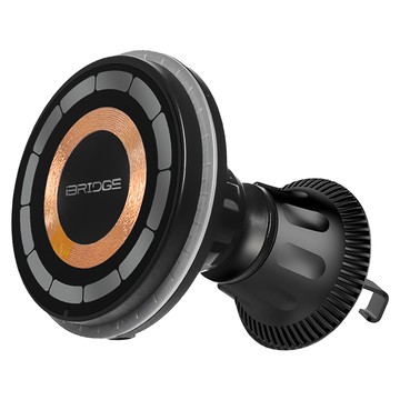 iBRIDGE 15W 磁吸式透明車載無線充電器 黑色 車用手機支架  IBW018