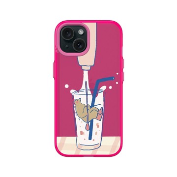 iPhone 15 Clear 粉漾桃 - 咻咻熊 XiuXiubear - 很熱的熊