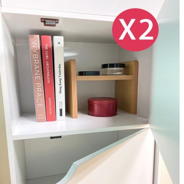 【好傢俱】櫃內收納架X2/櫃內層架/書櫃層板(增加書櫃收納容量/長23CM/收納架/分層隔板)