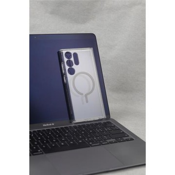 ［殼殼隊長］精孔高清透明亞克力軟邊磁吸適用于三星S24Ultra手機殼防摔殼防滑防刮防摔抗黃