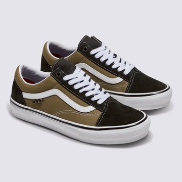 Vans Skate Old Skool 男女款橄欖綠色專業滑板鞋