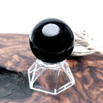曜澈。礦石球 擺件 療癒 淨化負能量 避邪 l 黑曜石球 28.6 mm l