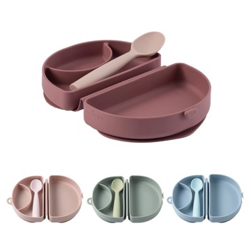 Miniware 輕鬆外出組(合掌包矽膠盒+湯匙) Fold&Scoop(多色可選)