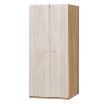 文創集 艾羅西2.5尺二門內雙吊衣櫃-75x60x197cm免組