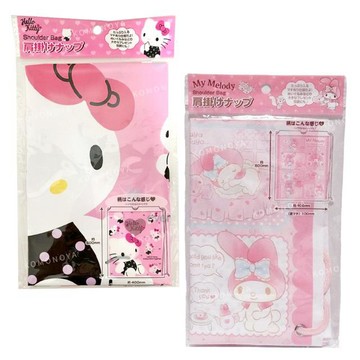 小禮堂 Sanrio 三麗鷗 防水束口後背包 (角色 銅板小物) Kitty 美樂蒂