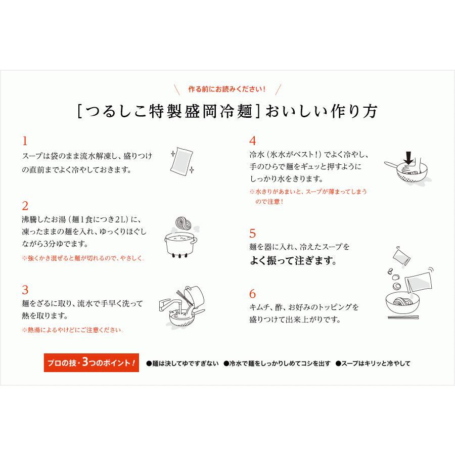 つるしこ特製盛岡冷麺セット 6食入　無化調 盛岡冷麺 ギフト お歳暮 贈答 プレゼント 贈り物