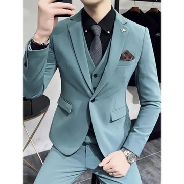 時尚亮色西服套裝男士韓版痞帥潮流藝考主持人舞臺演出禮服小西裝