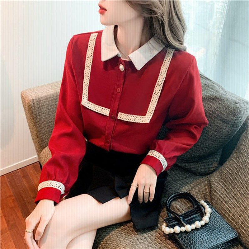 ブラウス レディース 長袖 オフィス 事務服 赤 ボウタイ インナー シャツ 服 春夏 通販 Lineポイント最大get Lineショッピング