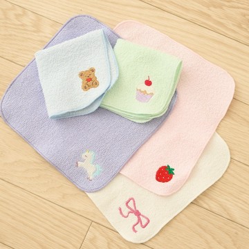 petit main 品牌旗艦店 童裝 手帕毛巾（18×18cm）【LM】 【日本直接出貨】