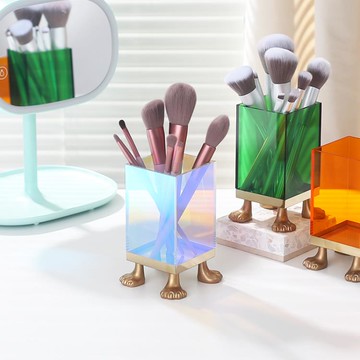 ??樂天特惠??化妝刷收納桶小號輕奢創意貓爪收納盒網紅收納筒小舖 99購物節