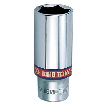 KING TONY 金統立 角長白套筒 鉻釩合金鋼 拋光 鍍鉻 4球槽定位功能  1個