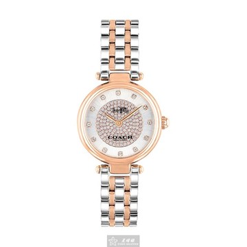 COACH手錶 CH00078 26mm 玫瑰金圓形精鋼錶殼，銀色滿天星錶面，金銀相間精鋼錶帶款，閃亮度冠絕全場! _廠商直送