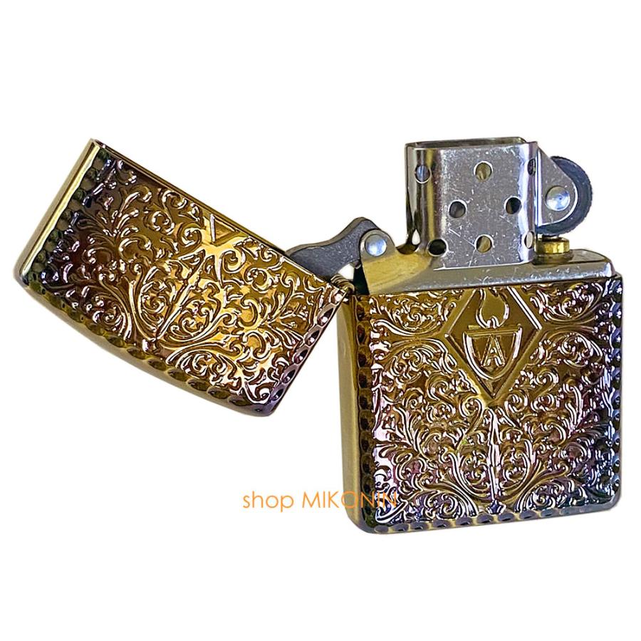 ZIPPO アーマー 両面 アラベスク BS ゴールドイブシ ARMOR ジッポーライター