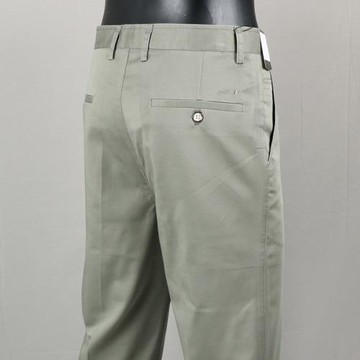 男士休閑褲夏季薄款西褲寬松直筒灰色冰絲男褲中年商務高腰男褲子