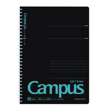 KOKUYO 國譽 Campus B5 軟線圈點線筆記本  黑底藍  1本