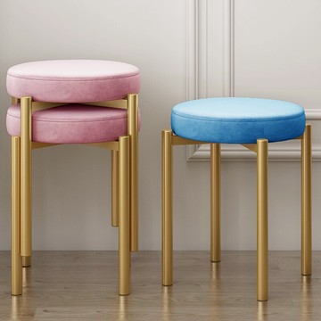 輕奢化妝凳子北歐臥室家用女生梳妝臺簡約現代椅子網紅靠背美甲椅