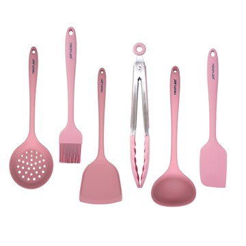 NEOFLAM 台灣原廠公司貨 廚房配件6件組  鍋鏟 33cm + 湯勺 29cm + 漏勺 32cm + 料理夾 27cm + 料理刷 26cm + 刮刀 27cm  1組