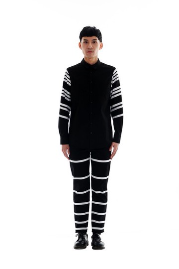 Sevenfold 2013 A/W Gradient line shirt 漸層線條襯衫