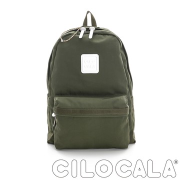 【台灣總代理】CILOCALA 亮彩尼龍防潑水後背包-大 橄欖綠