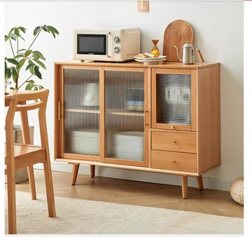 餐邊櫃 實木餐邊櫃現代簡約櫃子儲物櫃客廳邊櫃置物櫃靠牆酒櫃茶水櫃碗櫃 限時88折